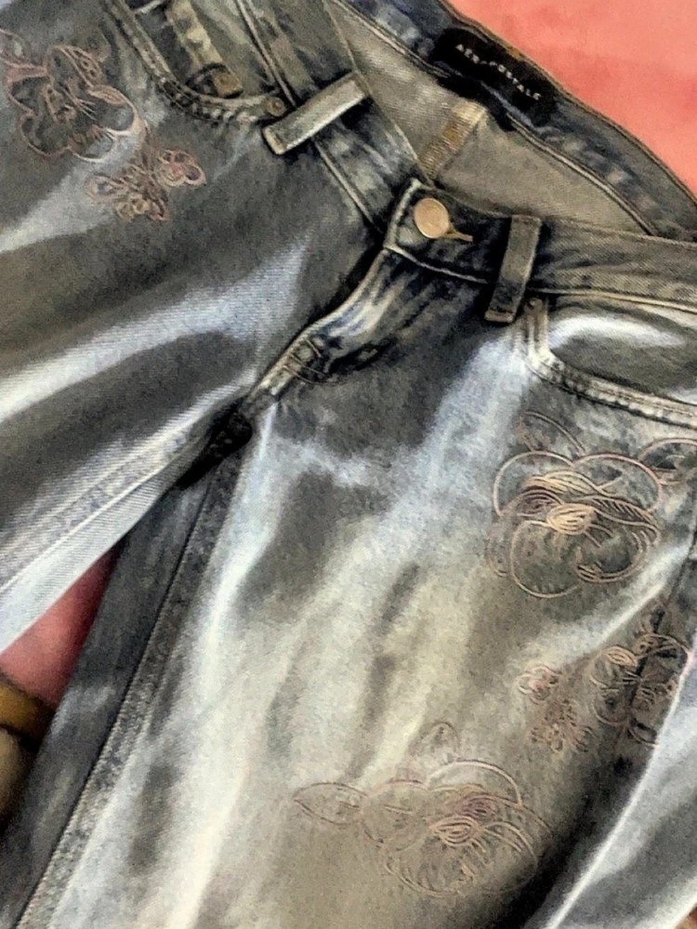 Aéropostale 000 Short Embroidered Gray Jean Shorts